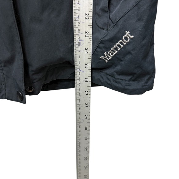 Marmot Membrain Black Full Zip Waterproof Rain Jacket Women's Medium Hiking - Picture 5 of 9